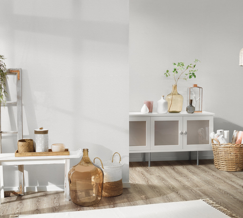 Hochwertige Tapete aus der Kollektion Unitapete Tapeten in Weiß