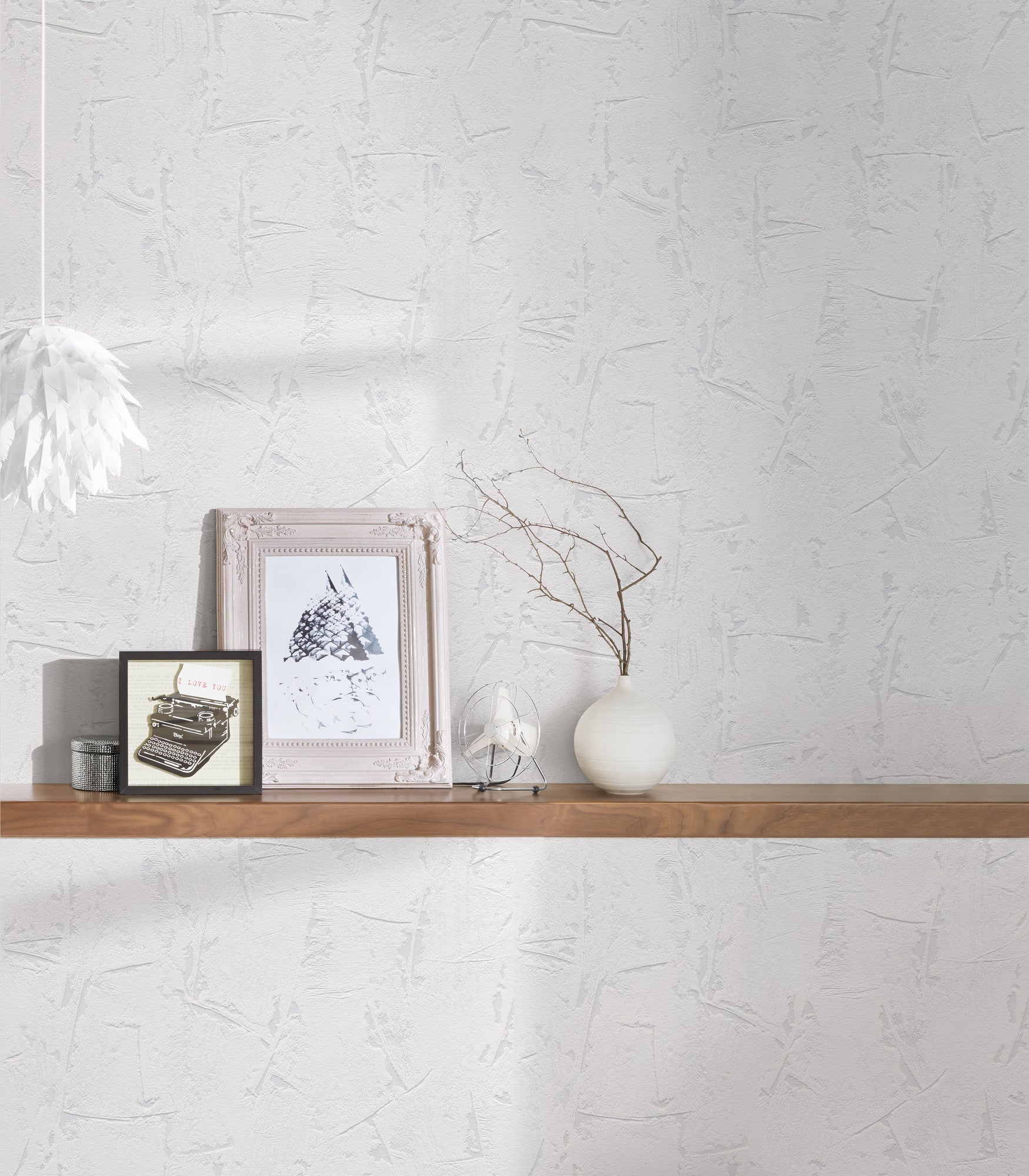 High-Quality Non-Woven Wallpaper White Texture