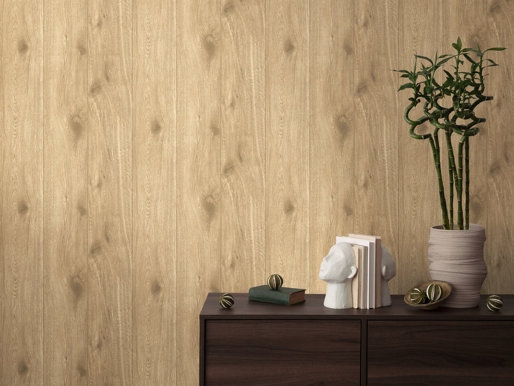 Hochwertige Vliestapete Braun Holzoptik