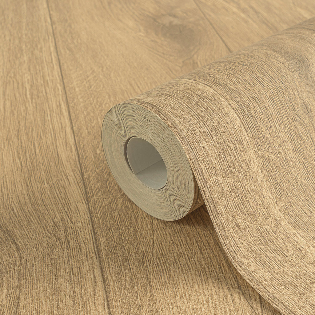 Hochwertige Vliestapete Braun Holzoptik