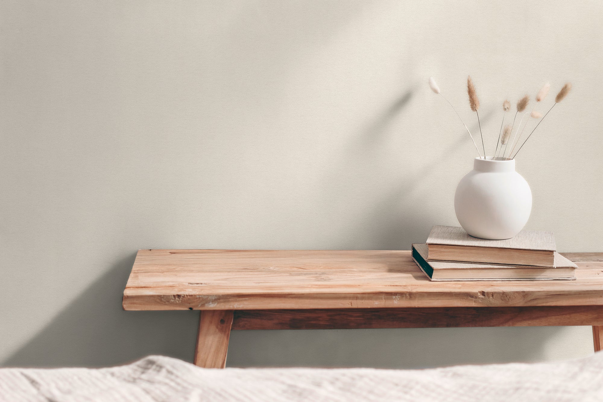 High-quality wallpaper from the Hygge III collection in cream 