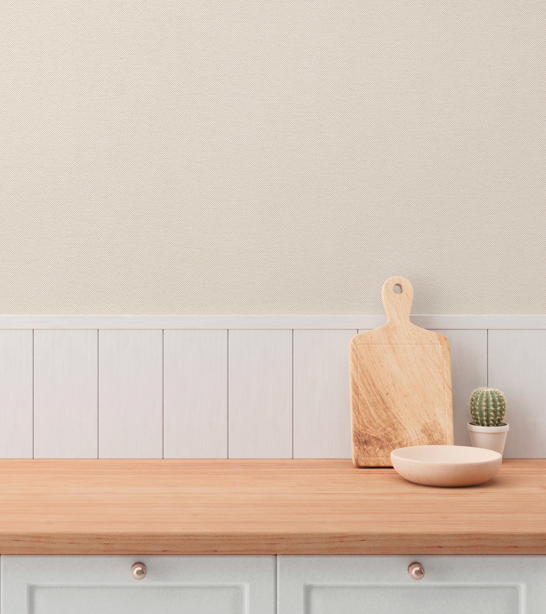 High-quality wallpaper from the Hygge III collection in cream 