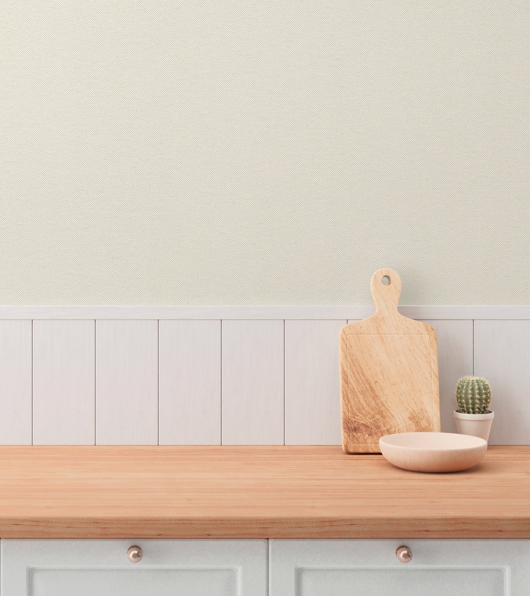 High-quality wallpaper from the Hygge III collection in cream 