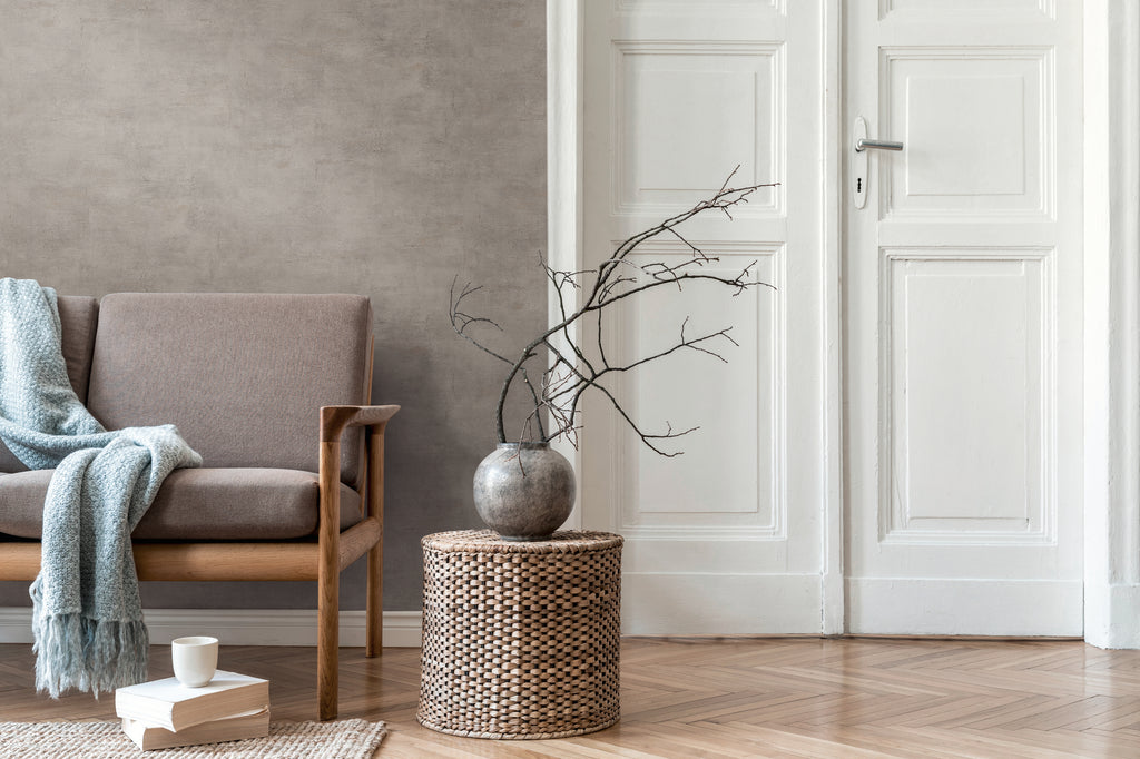 High-Quality Non-Woven Wallpaper Grey Texture