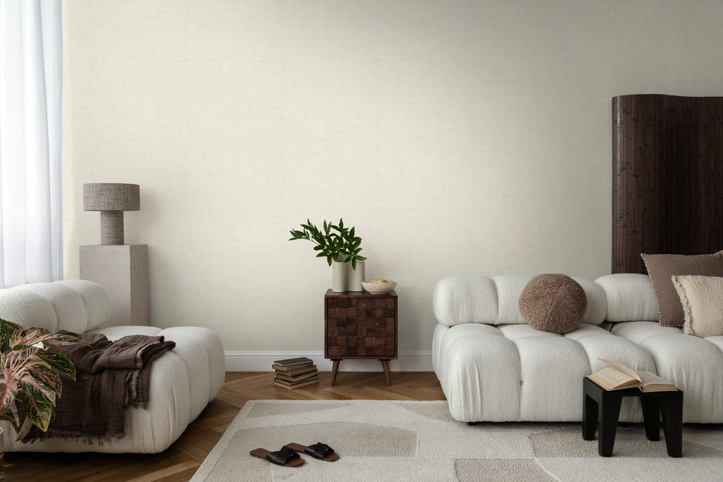 Hochwertige Vliestapete Beige Struktur