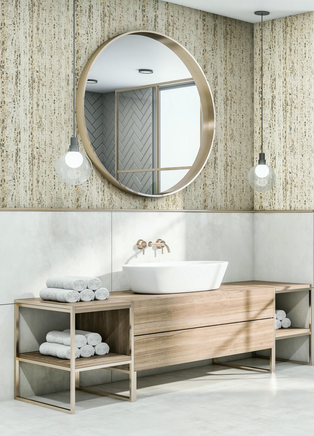 Vliestapete beige struktur