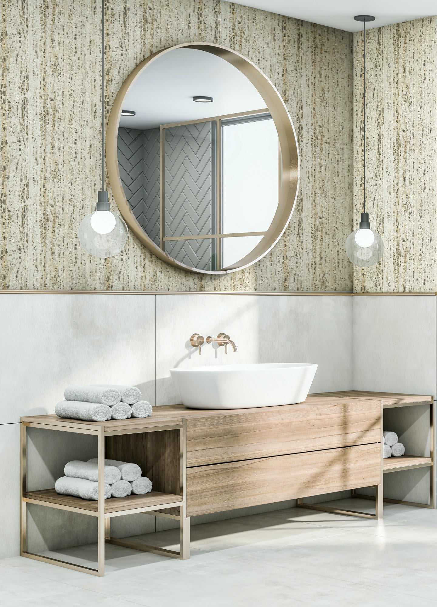 Vliestapete beige struktur