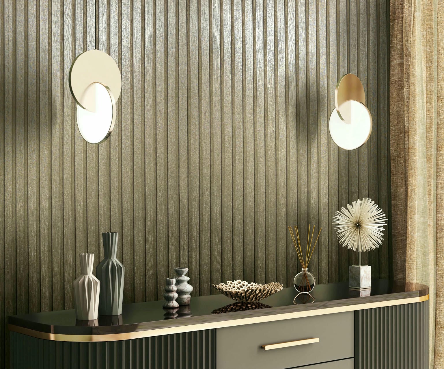 Vliestapete gold modern