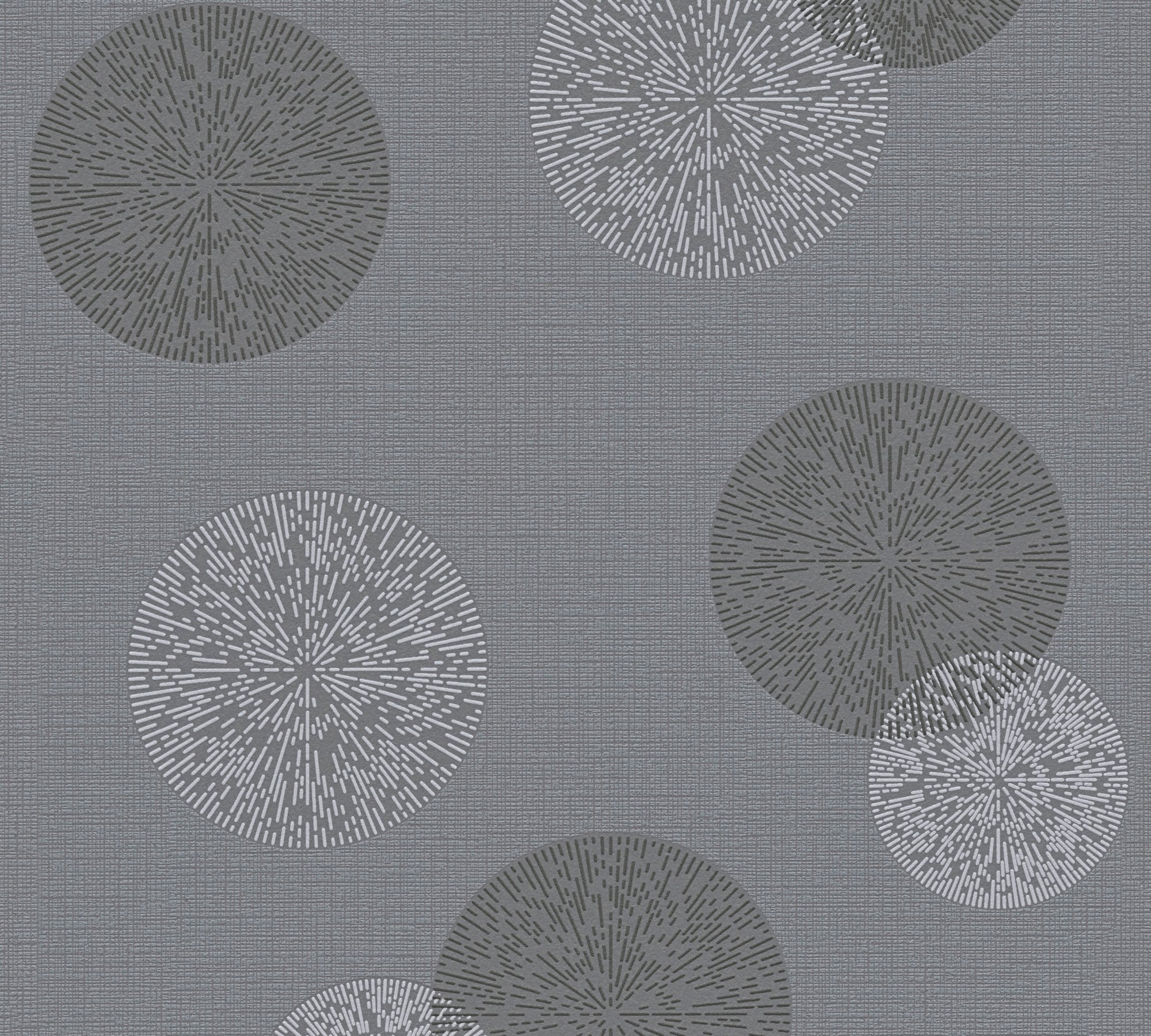 High-Quality Non-Woven Wallpaper Grey Circles