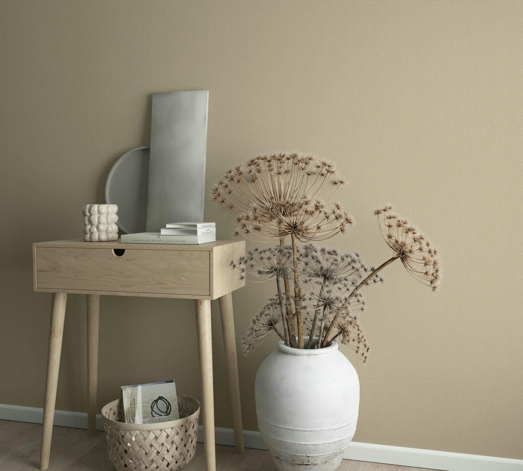 Vliestapete beige einfarbig
