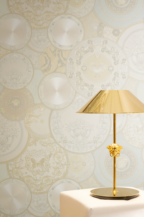 Versace 6-Vliestapete Vinyltapete Creme Kreise