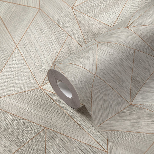 High-Quality Non-Woven Wallpaper Grey Geometric