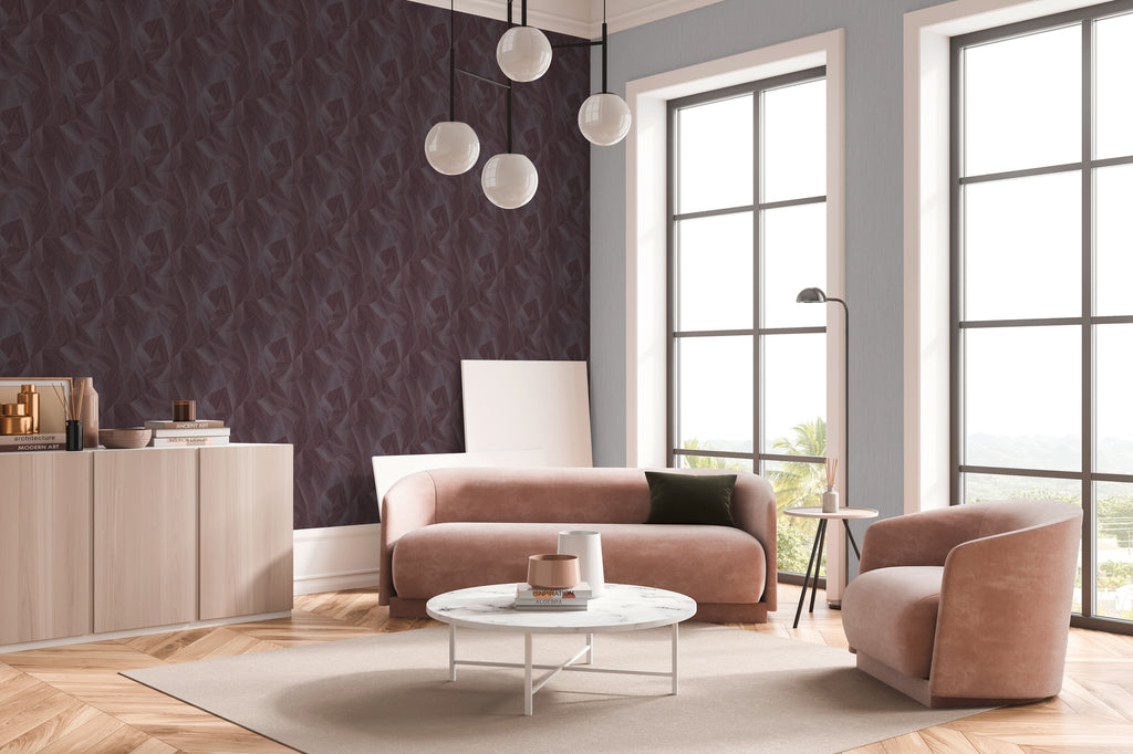 Hochwertige Tapete aus der Kollektion Daniel Hechter 7 in Lila Grafik Struktur