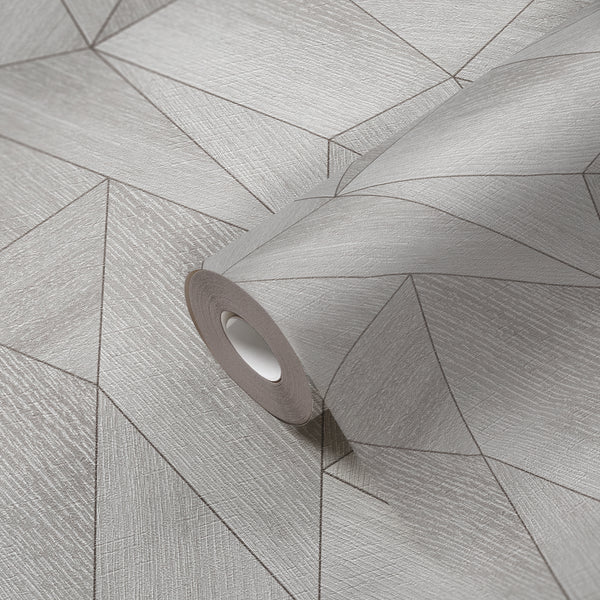 Premium Non-Woven Wallpaper Grey Graphic