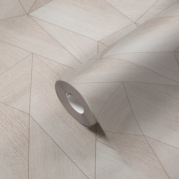 High-Quality Non-Woven Wallpaper Beige Graphic