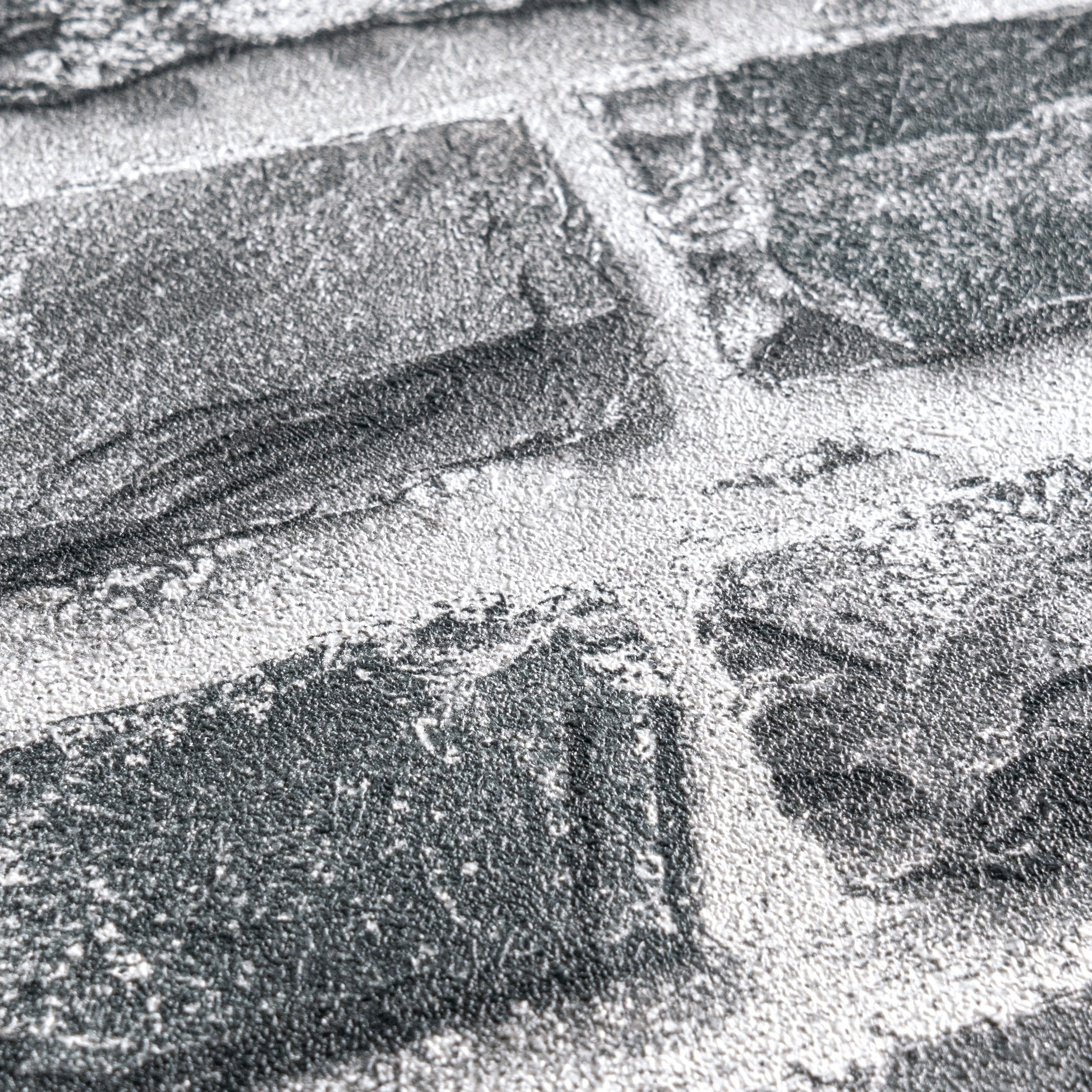 High-Quality Non-Woven Wallpaper Grey Stone Look