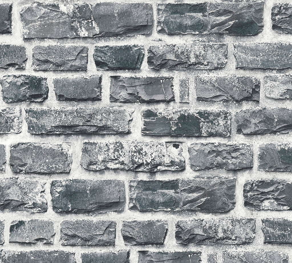 High-Quality Non-Woven Wallpaper Grey Stone Look