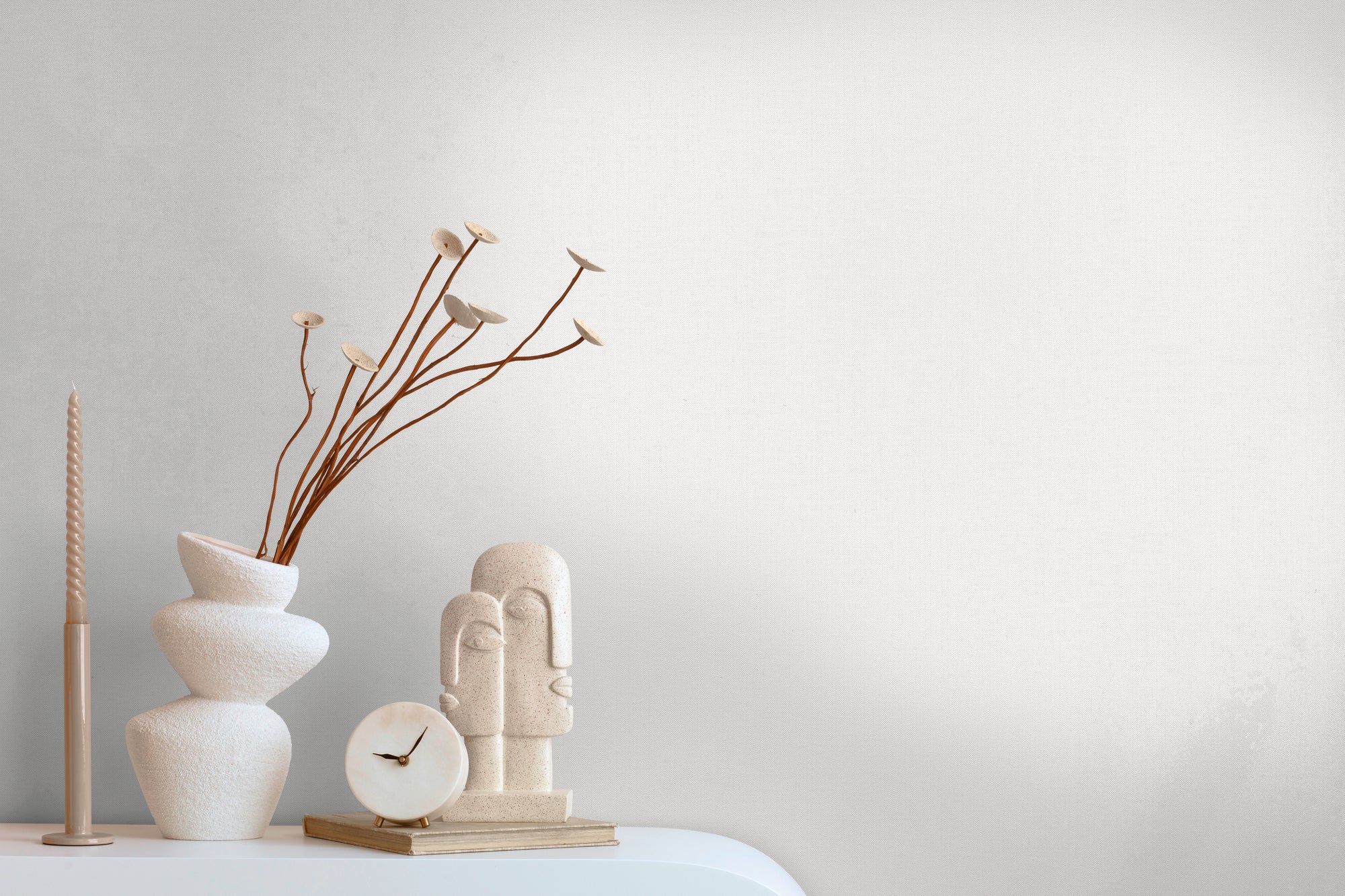 Hochwertige Tapete aus der Kollektion Pure Elegance in Weiß