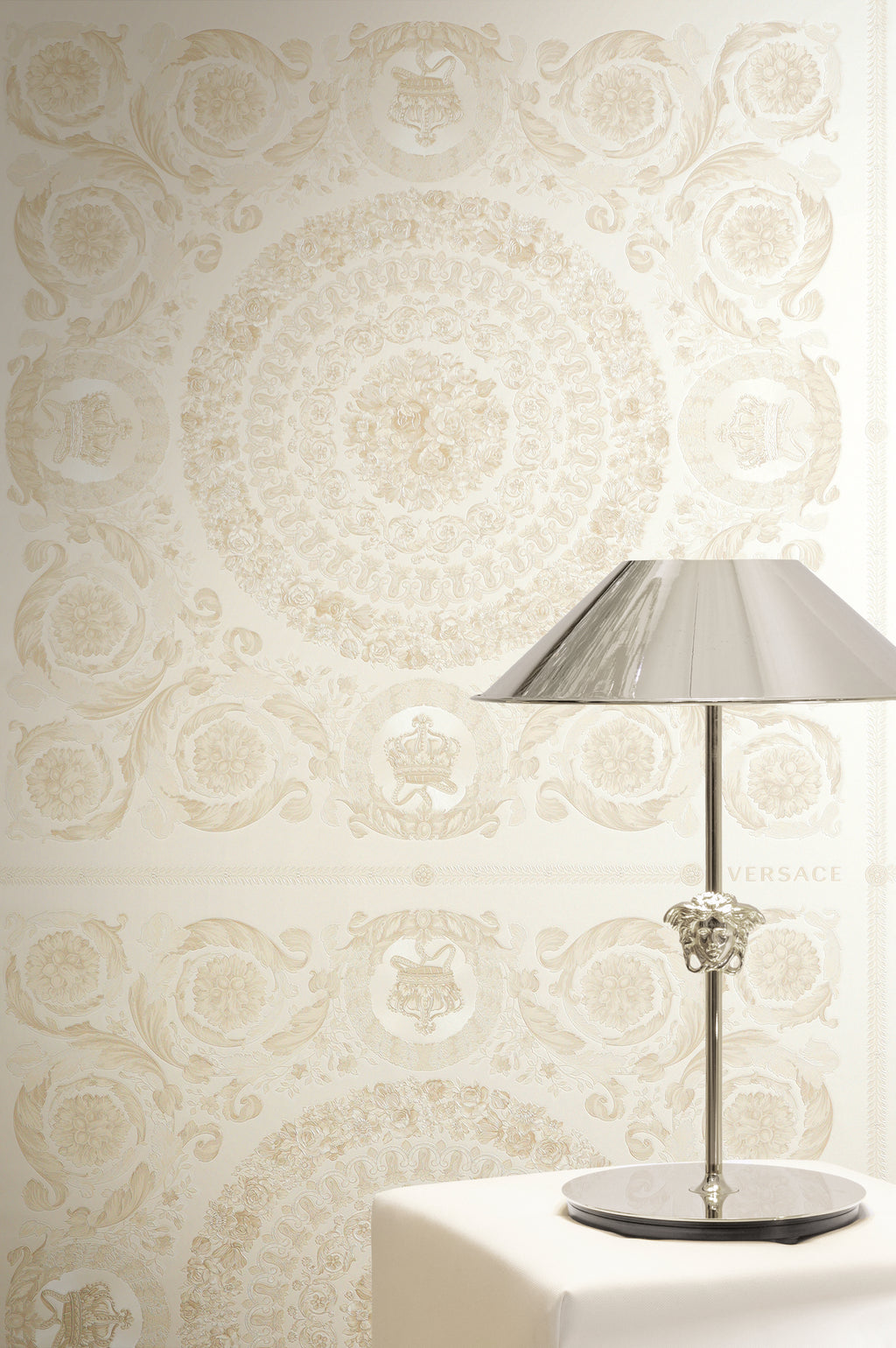 Versace 6-Vliestapete Vinyltapete Beige Versace-logo
