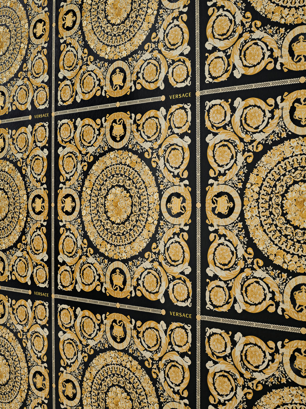 Versace 6-Vliestapete Vinyltapete Schwarz Versace-logo