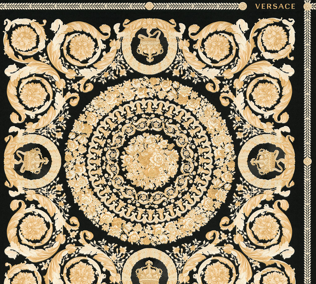 Versace 6-Vliestapete Vinyltapete Schwarz Versace-logo
