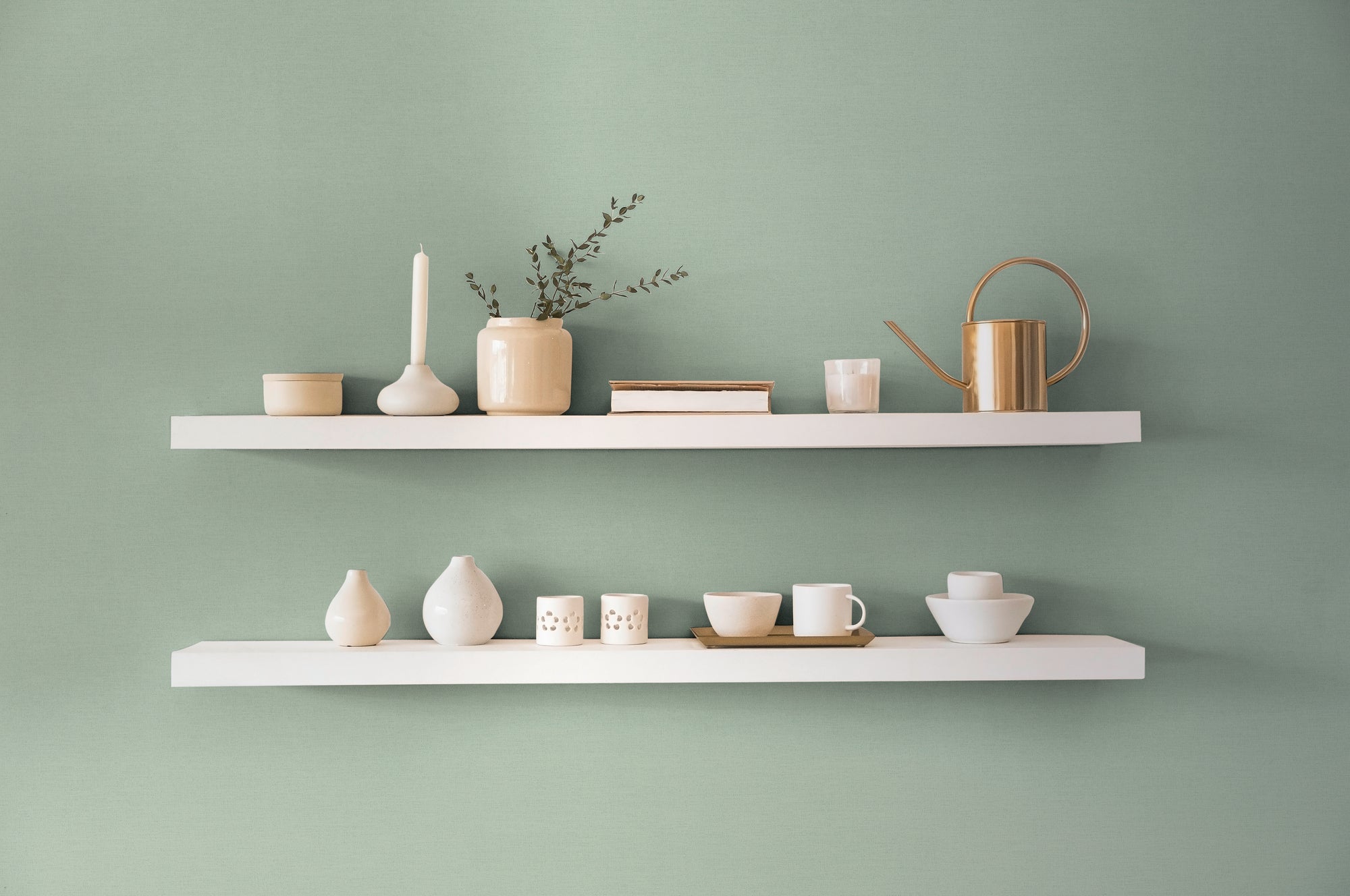 Hochwertige Vliestapete Gruen Unitapete