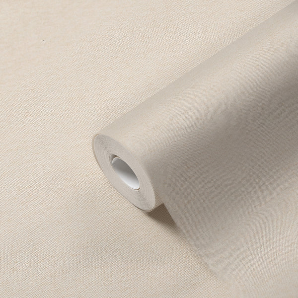 Hochwertige Vliestapete Beige Unitapete