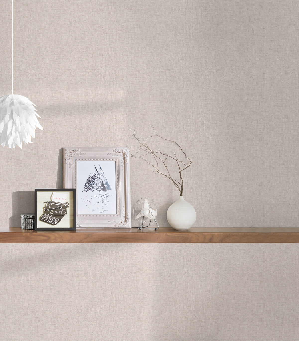 Hochwertige Vliestapete Beige Unitapete