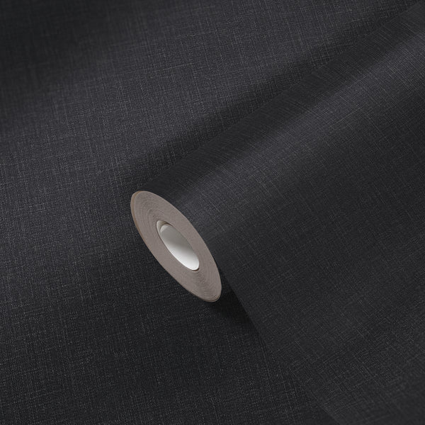 High-quality Non-woven Wallpaper Black Plain Wallpaper