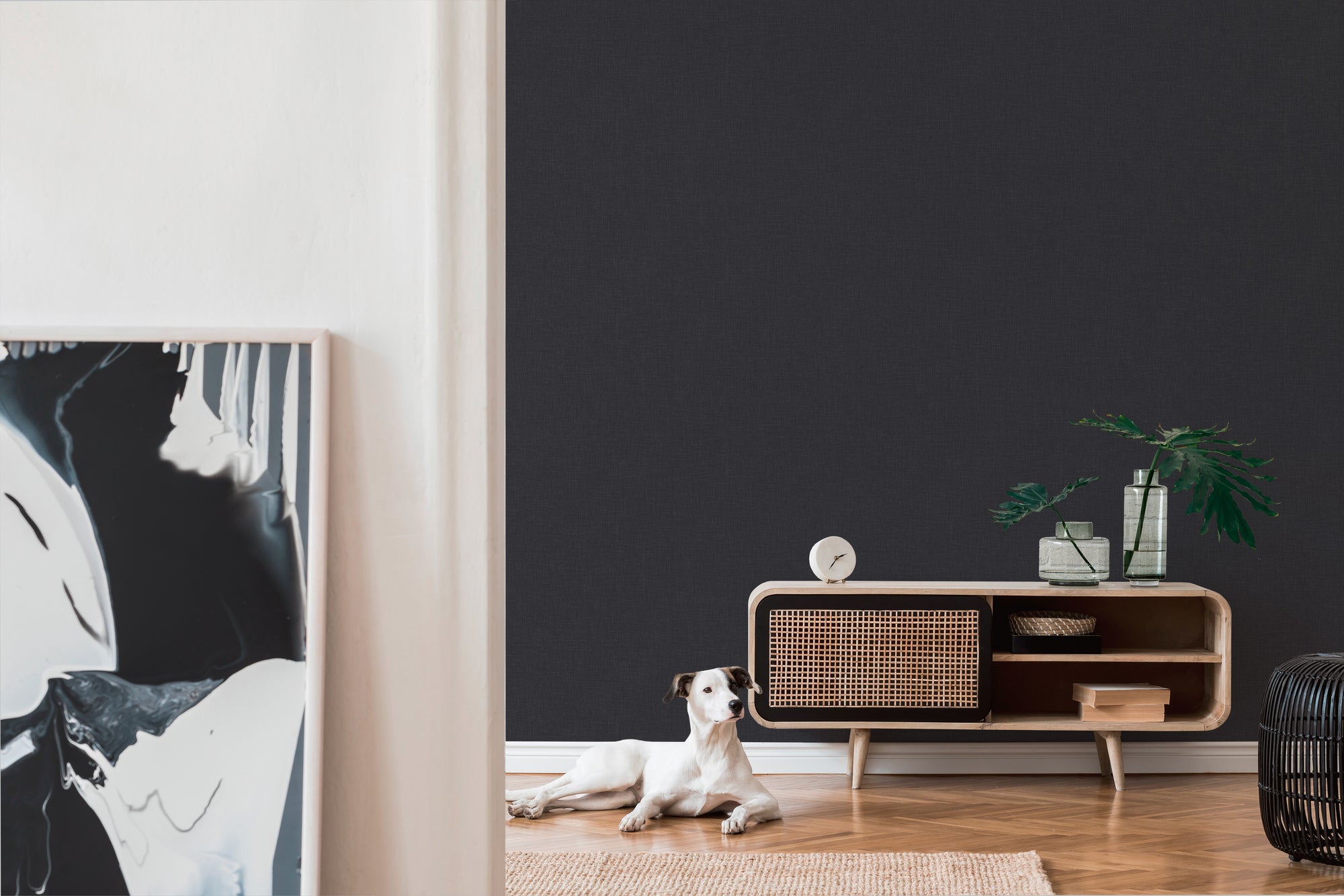 High-quality wallpaper from the Daniel Hechter 7 collection in black 