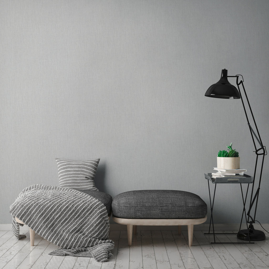 Hochwertige Vliestapete Grau Unitapete