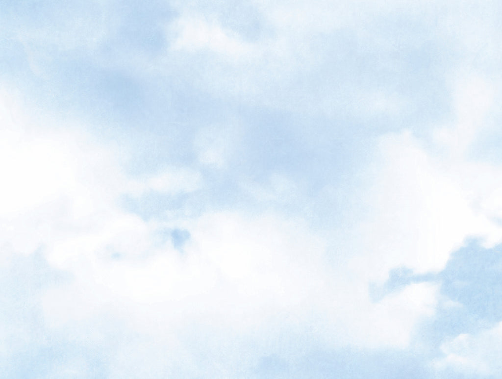 Hochwertige Fototapete Blau Wolken