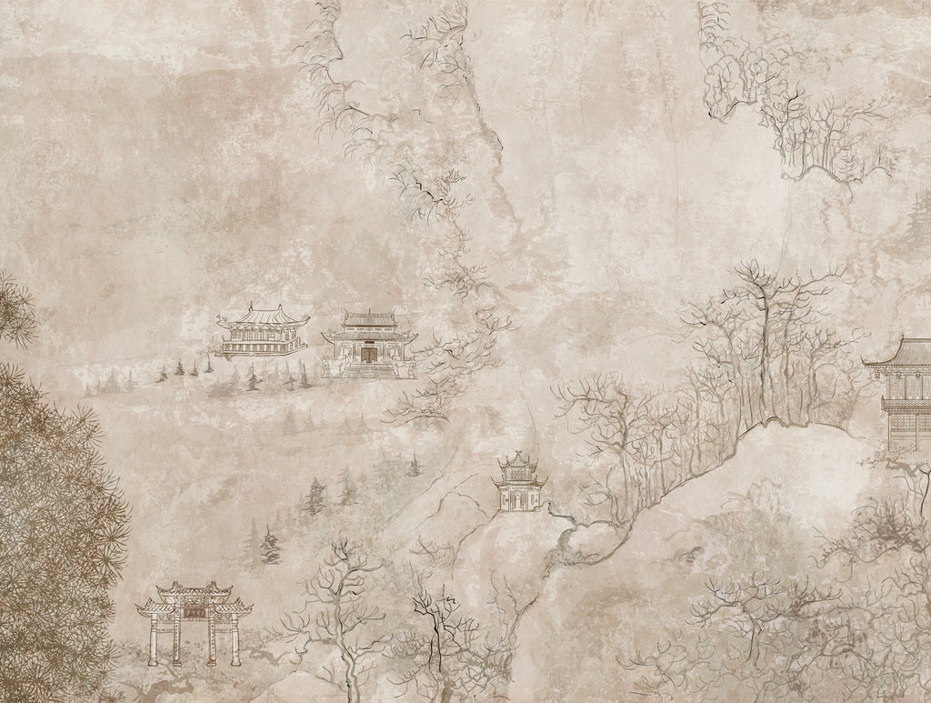 High-Quality Photo Wallpaper Beige Asian