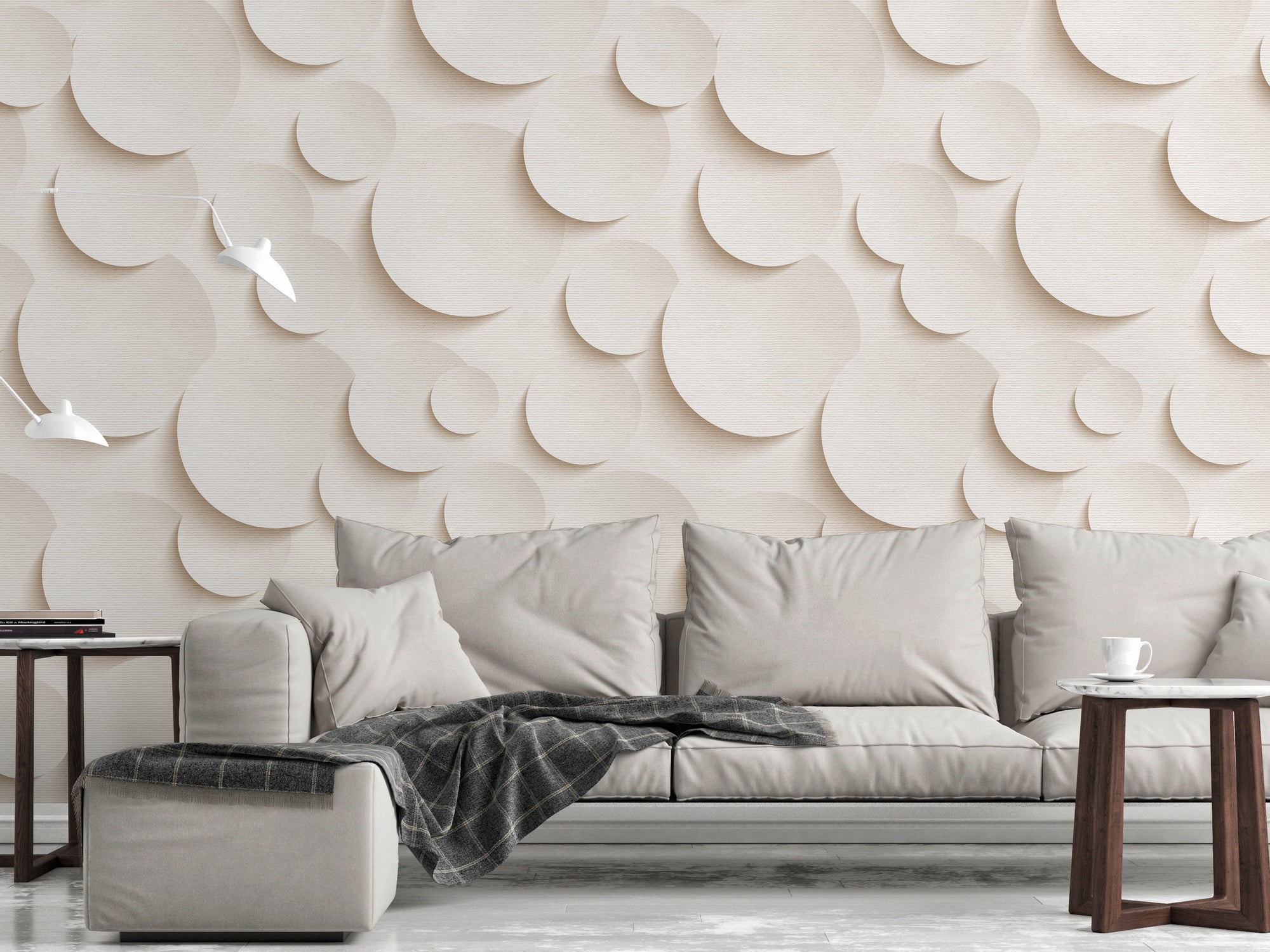 High-quality wallpaper from The Wall collection in white 