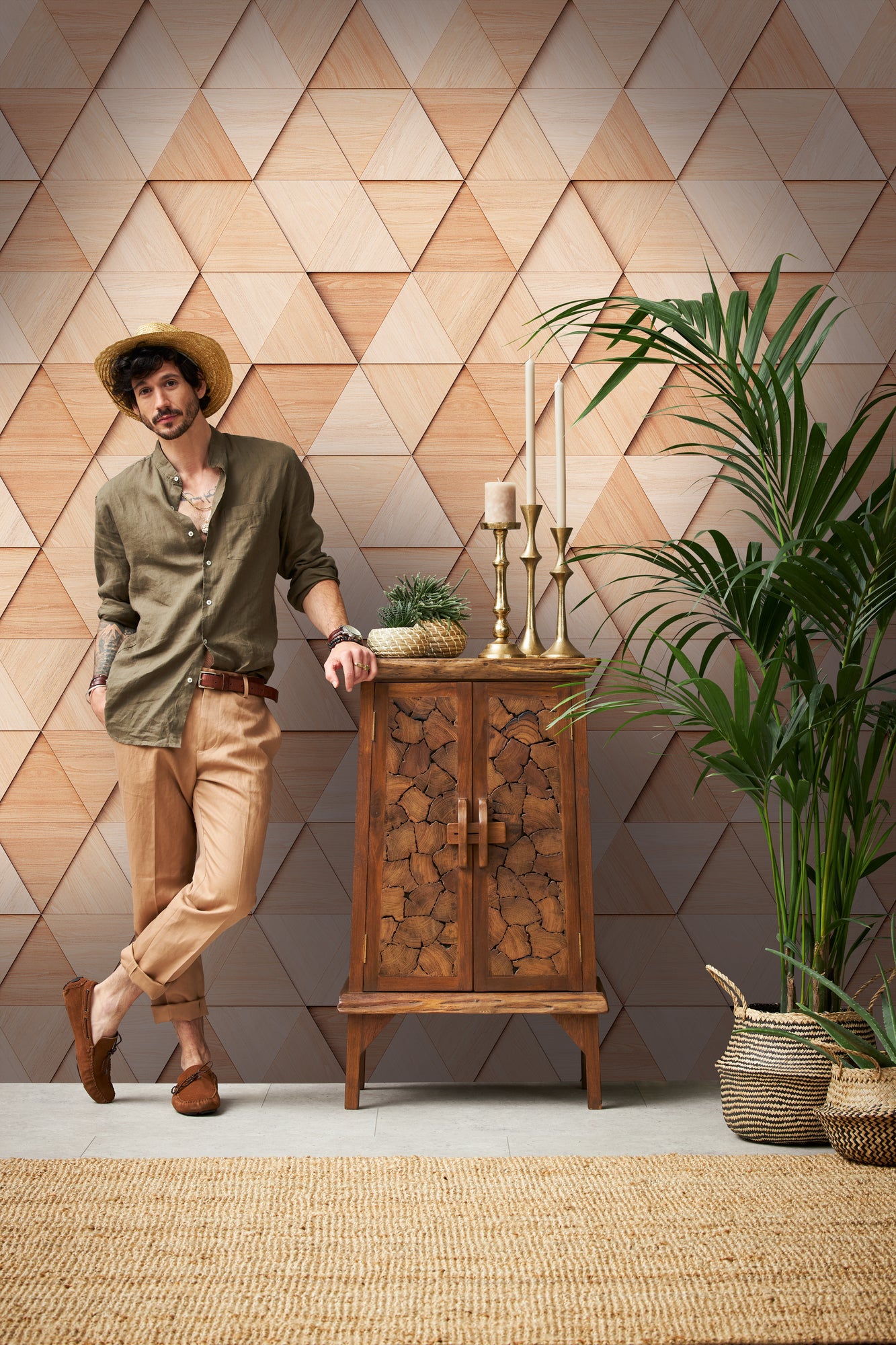 Hochwertige  Tapete aus der Kollektion The Wall in Beige