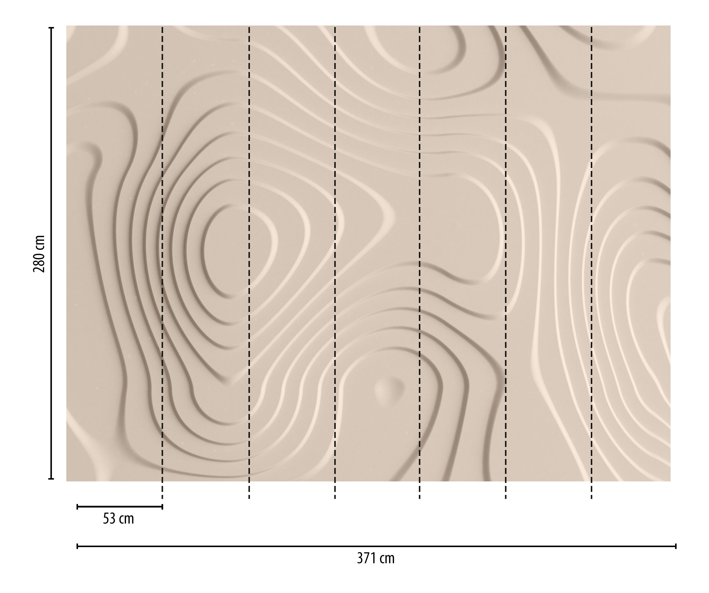 Hochwertige  Tapete aus der Kollektion The Wall in Beige