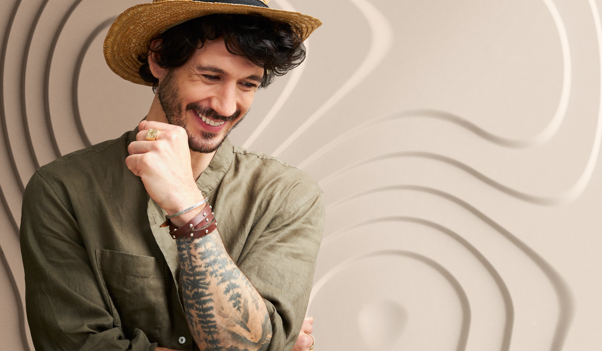 Hochwertige  Tapete aus der Kollektion The Wall in Beige