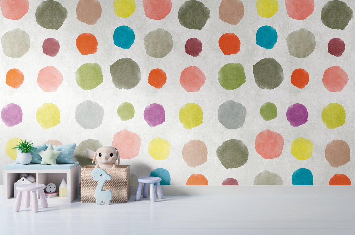 High-Quality Photo Wallpaper Colorful Dots