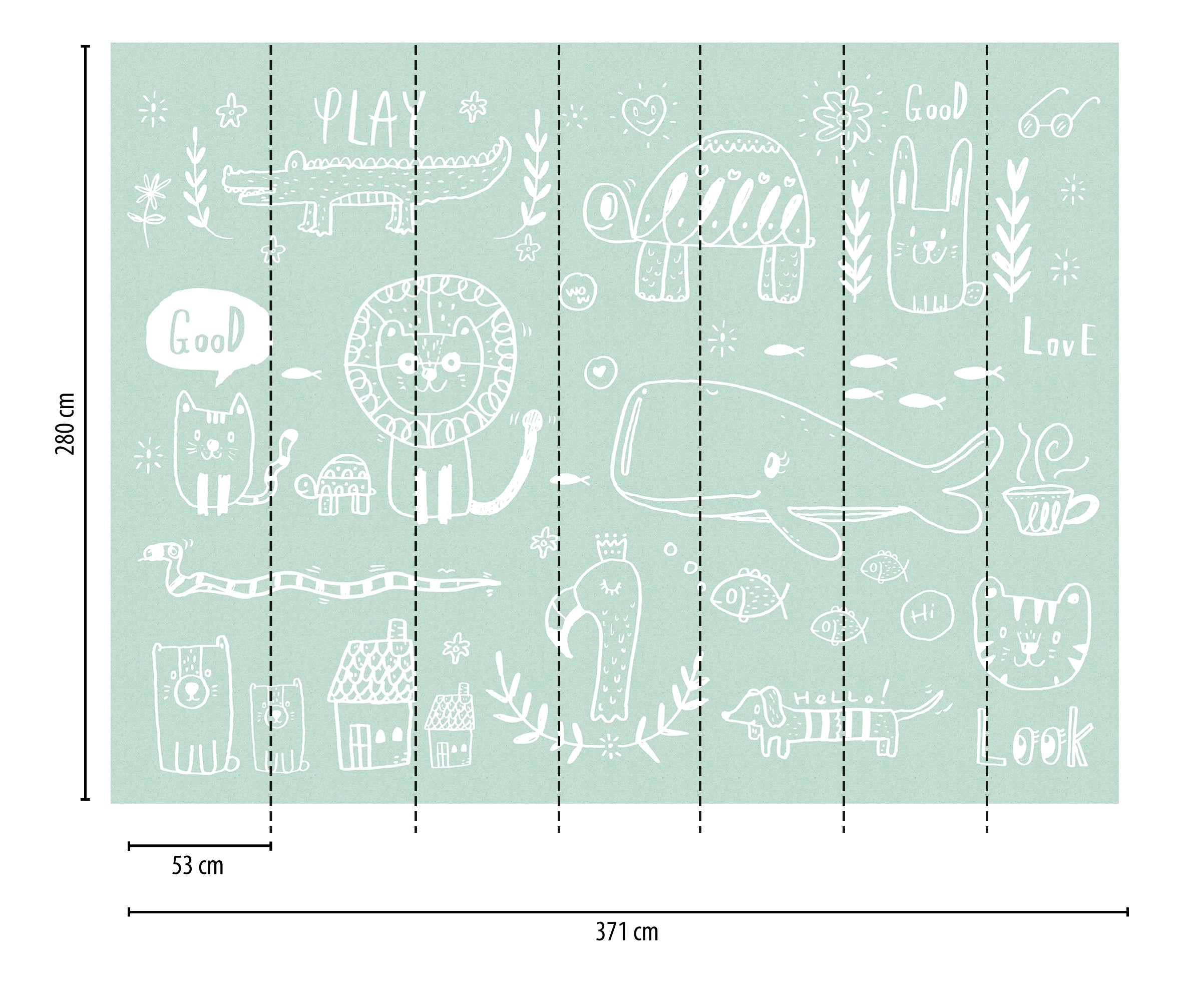 High-quality wallpaper from The Wall collection in green 