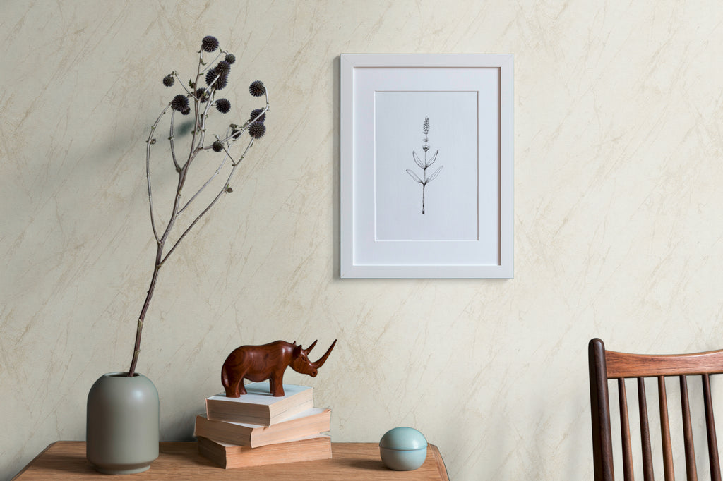 Hochwertige Vliestapete Creme Marmor