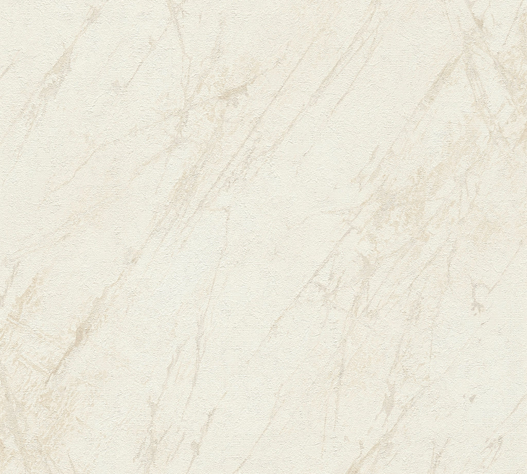 Hochwertige Vliestapete Creme Marmor