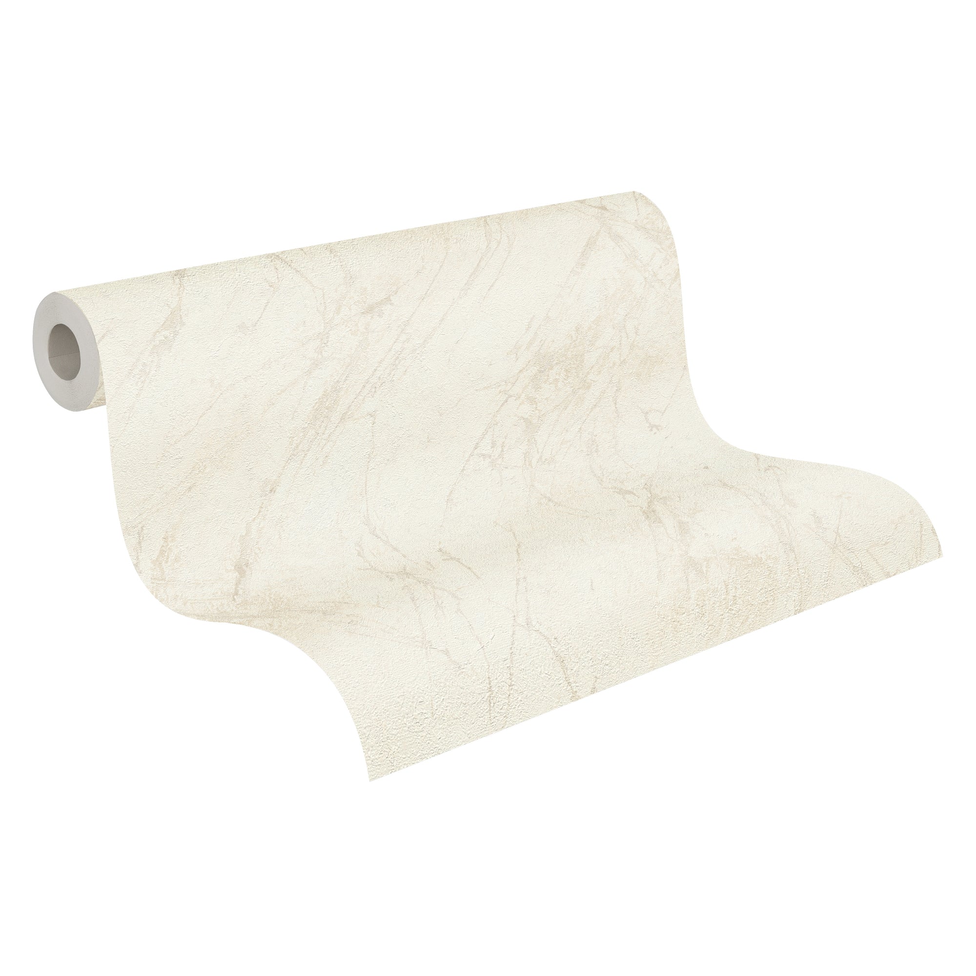 Hochwertige Vliestapete Creme Marmor