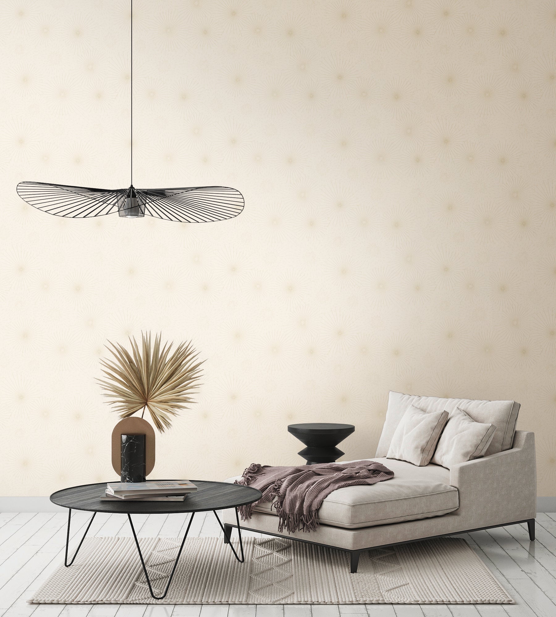 High-Quality Non-Woven Wallpaper Cream Modern