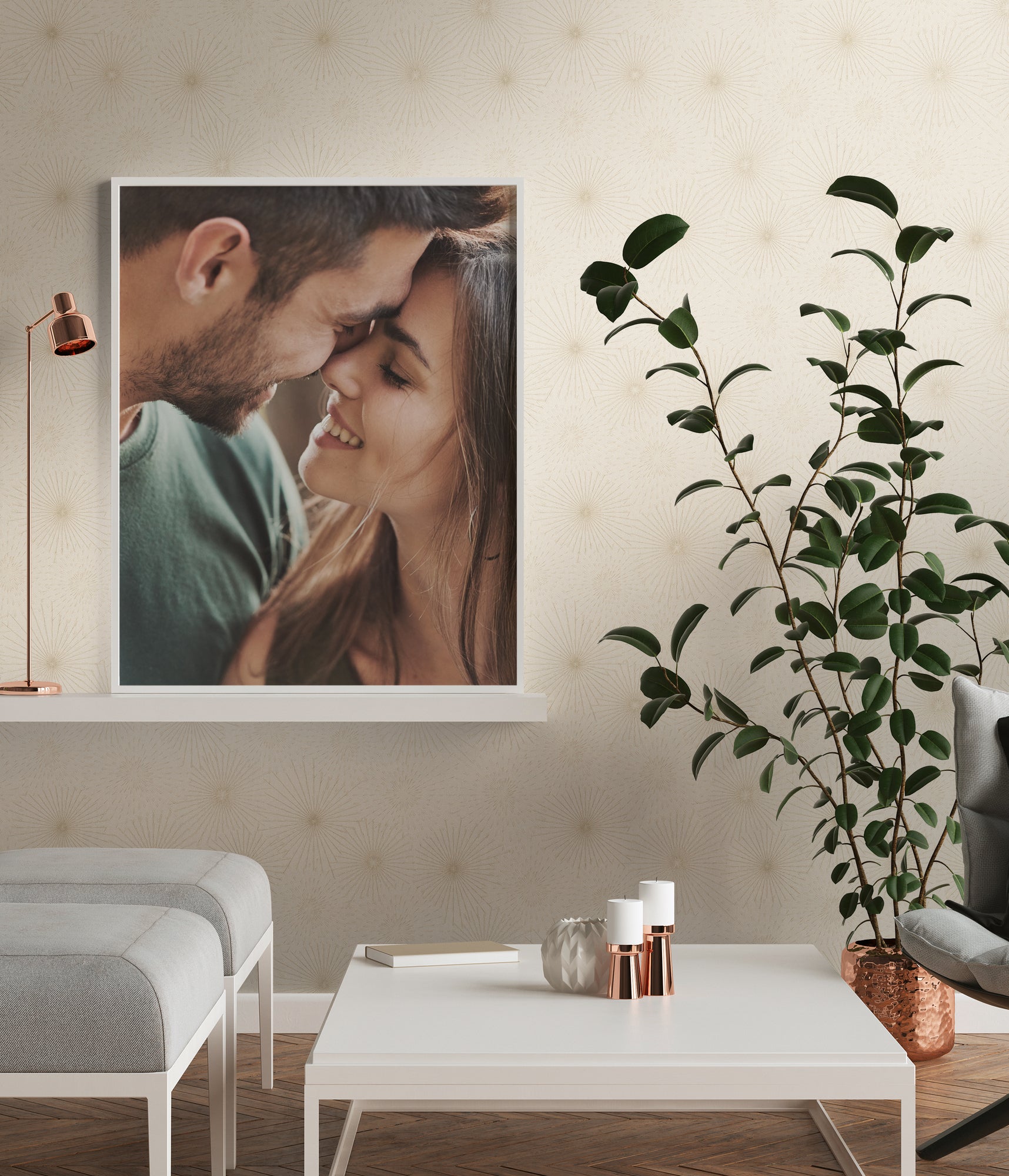 High-Quality Non-Woven Wallpaper Cream Modern
