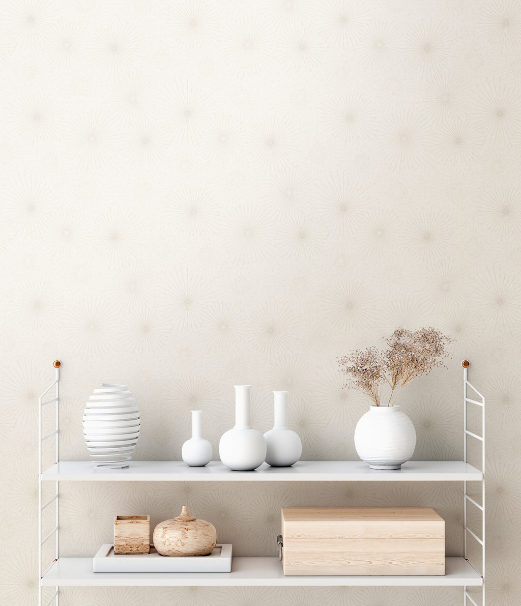 Hochwertige Vliestapete Creme Modern