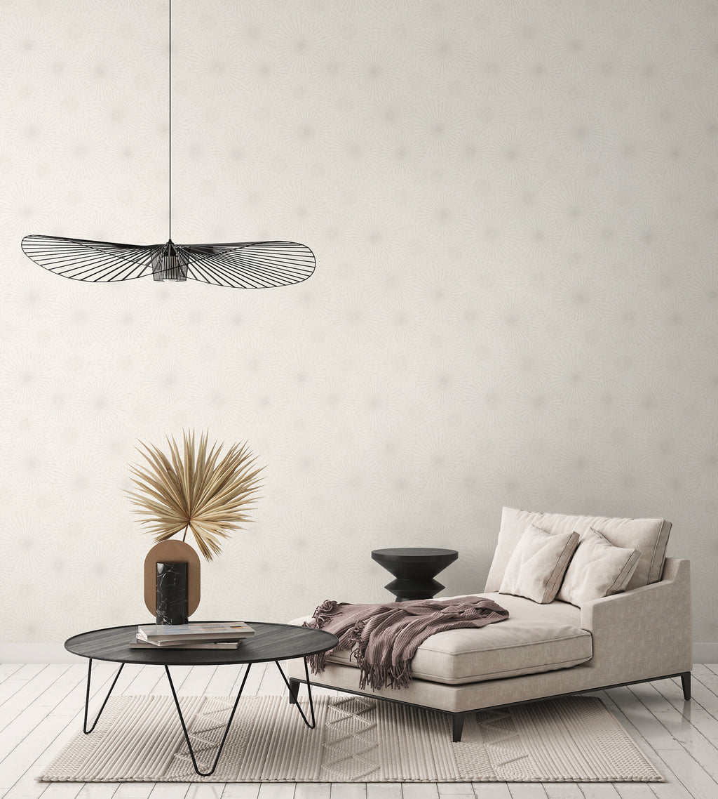 Hochwertige Vliestapete Creme Modern