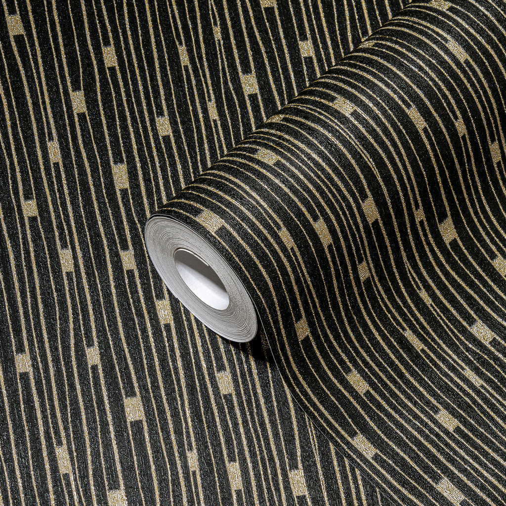 Premium Non-Woven Wallpaper Black Modern