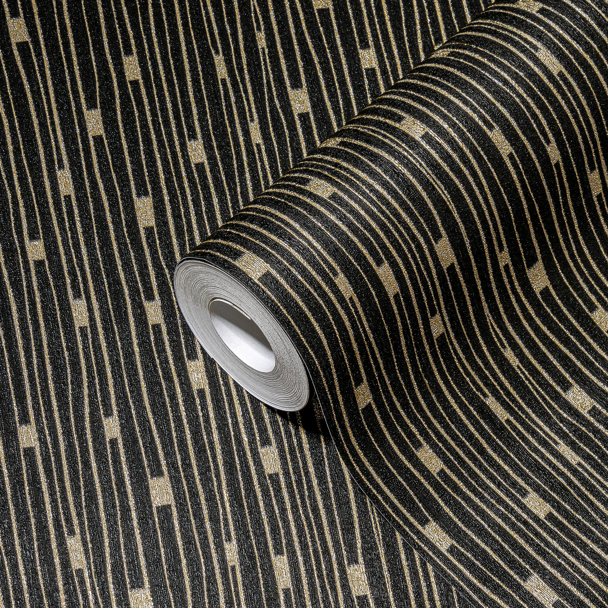 Premium Non-Woven Wallpaper Black Modern