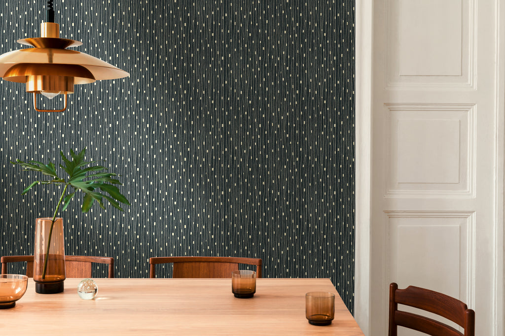 Premium Non-Woven Wallpaper Black Modern