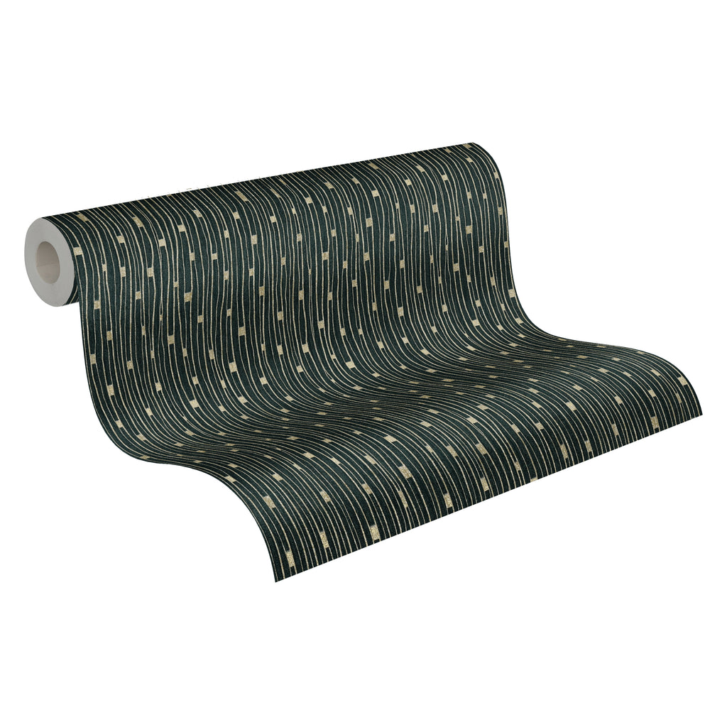 Premium Non-Woven Wallpaper Black Modern